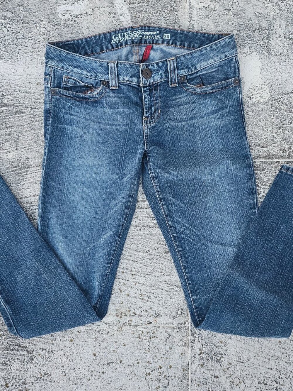 Guess Jeans Women Jeans Blue Cotton Slim Fit Denim Jean Size 30